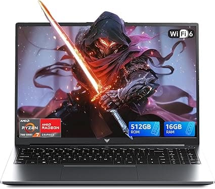 KAIGERR RX16 2026 com Ryzen 7: 16″ FHD, 16/512GB — R$ 11.981,92 Amazon