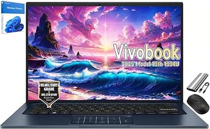 ASUS Vivobook 14 (2025): i5-1334U, 12GB/256GB + PSD128GB – R$4.144,95