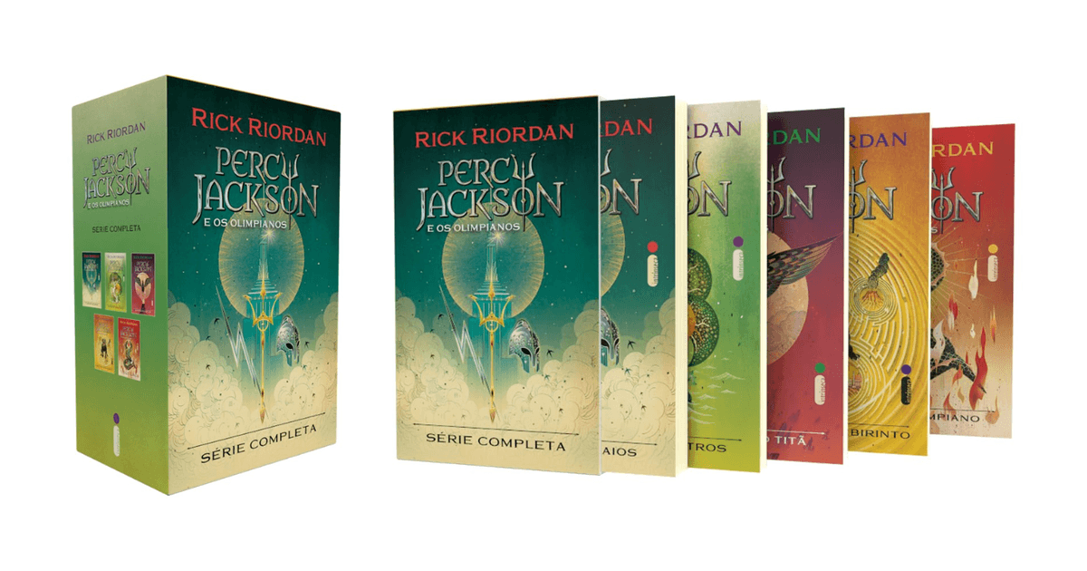 Box Percy Jackson e Os Olimpianos com 43% de desconto no app da Amazon