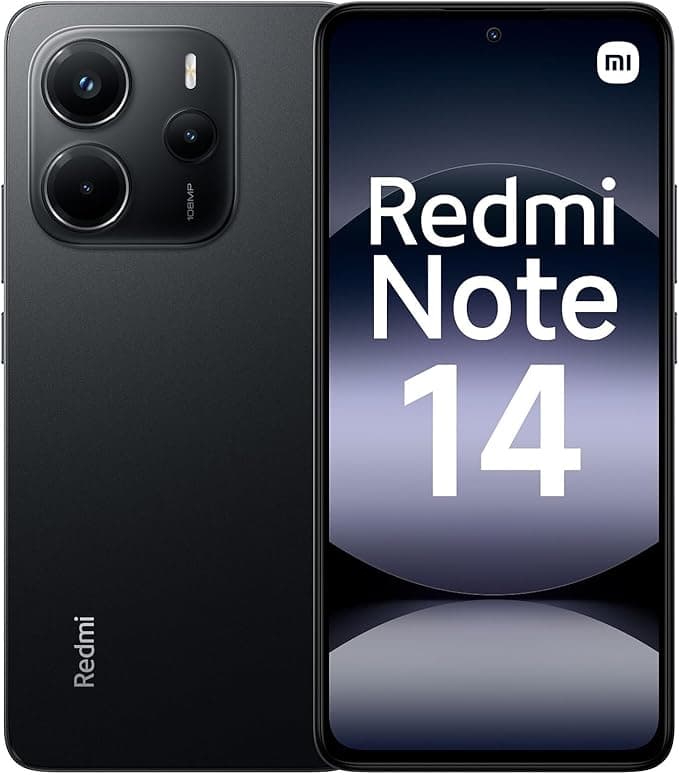 Redmi Note 14: 6GB RAM/128GB, Midnight Black, R$1.029 na Amazon