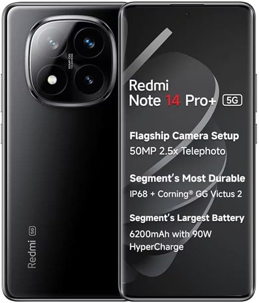 Xiaomi Redmi Note 14 Pro+ 5G: 8GB/256GB por R$ 2.599 na Amazon, 13%