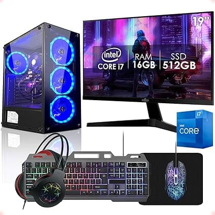 PC Gamer i7 com 16GB, 512GB SSD e monitor 19″ por R$1.800,02