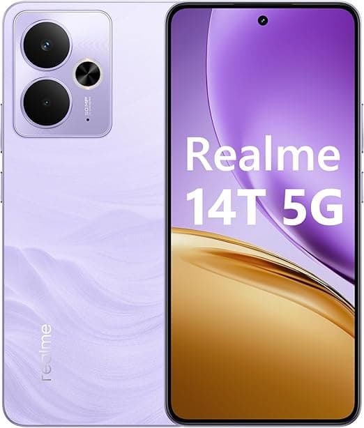 Realme 14T 256GB, 8GB RAM, 5G Roxo — R$2.190 na Amazon com cupom