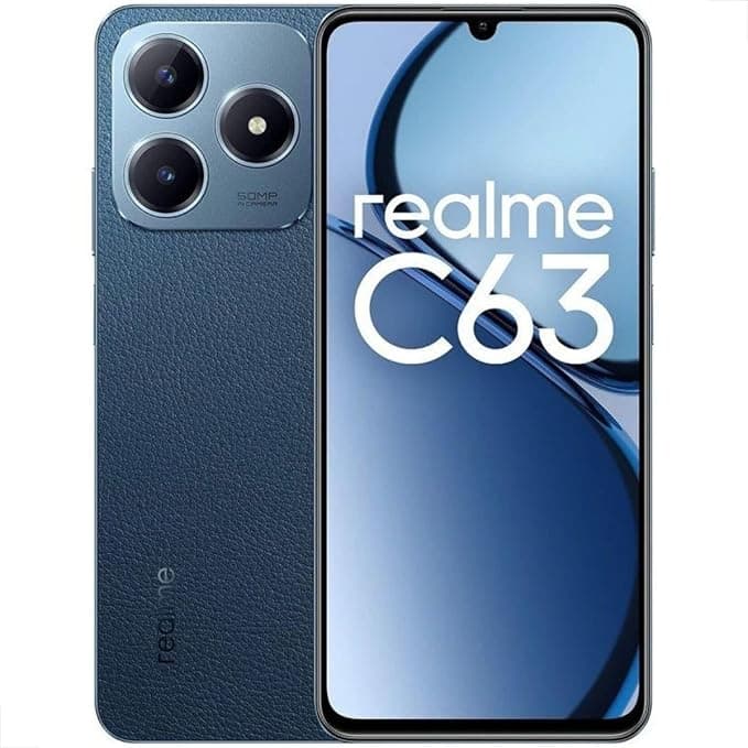 Realme C63-128GB por R$868,99 na Amazon com 6GB RAM e câmera de 50MP