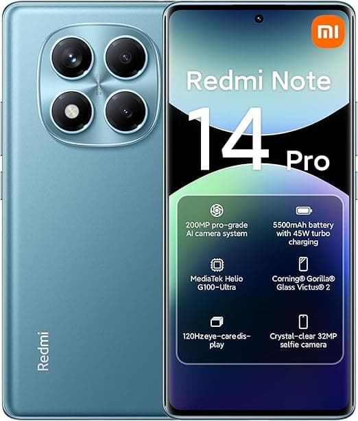 Redmi Note 14 Pro 4G Ocean Blue: 8GB RAM, 256GB por R$1.729,00