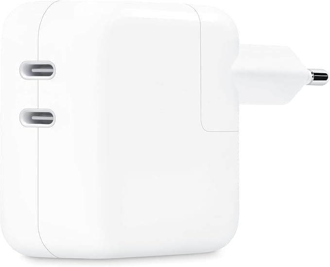 Carregador USB-C 35W com duas portas Apple: R$499, 10% de desconto