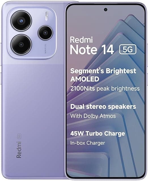 Xiaomi Redmi Note 14 5G NFC: 8GB/256GB por R$1.429,99 com 13% desconto