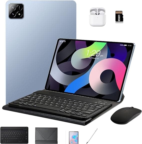 DIVENT Tablet 3 em 1 com teclado/estojo/mouse, 10,1” – R$1.080