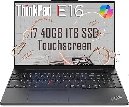 ThinkPad E16 Gen 1: tela de 16″ touch, i7-1355U, 40 GB RAM, 1 TB SSD