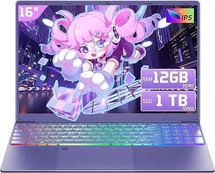 Notebook roxo N95 16″ com 12 GB RAM e 1 TB SSD — R$ 5.046,36
