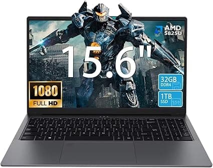 KurieTim Laptop gamer 15,6″ Ryzen 7 5825U, 32GB/1TB – R$ 7.579,02