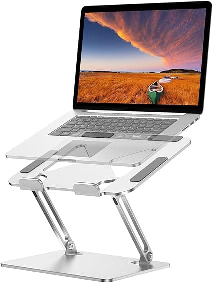 Apoio Ergonômico em Aço Carbono para Notebooks: Ajustável e Ventilado