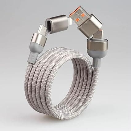 Cabo Trançado 4 em 1 240W PD: USB-C/USB-A, preço R$142,49 (à vista)