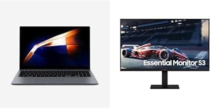 Galaxy Book4 com Monitor Essential S3 24″ por R$4.882,04: tela dupla