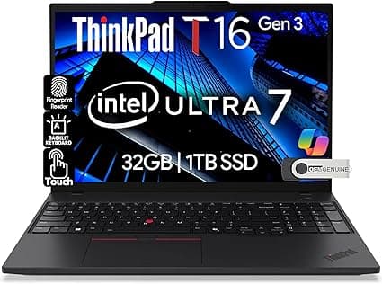 Lenovo ThinkPad T16 Gen 3: 32 GB RAM, 1 TB SSD por R$ 14.733,02
