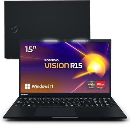 Notebook Positivo Vision R15: Ryzen 5, Lumina Bar; preço não divulgado