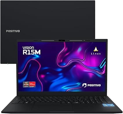 Positivo Vision R15M: Ryzen 7, Linux, 8GB/512GB, Wi-Fi 6, tela 15,6″