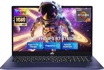 NIMO N177: 17.3″ Laptop com Ryzen 7 8745HS, 32GB/1TB, R$9.656,95