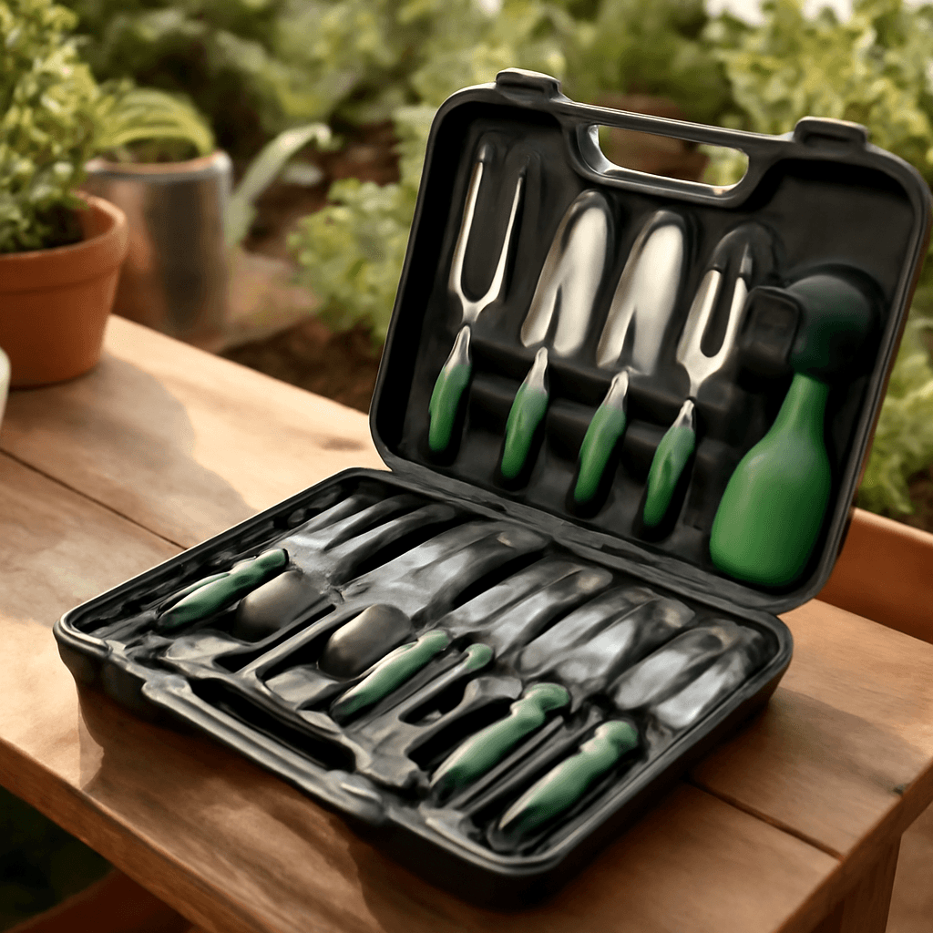 Kit de jardinagem completo que facilita o cuidado prático do seu jardim cotidiano