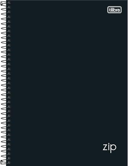 Zip 10 Matérias Universitário: Capa dura, 160 folhas, Preto – R$17,26