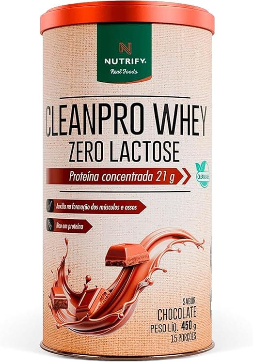 NT CleanPro Whey Zero Lactose 450 g Sabor Chocolate – R$121,53 Amazon